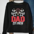 Dad Pit Crew Race Car Birthday Party Racing Family Sweatshirt Gifts for Old Women