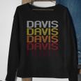 Davis Retro Wordmark Pattern Vintage Style Sweatshirt Gifts for Old Women