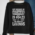 December 1923 Birthday Life Begins In December 1923 Sweatshirt Gifts for Old Women