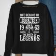 December 1963 Birthday Life Begins In December 1963 Sweatshirt Gifts for Old Women