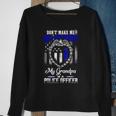 Distressed My Grandpa Is A Police Officer Gift Tee Sweatshirt Gifts for Old Women