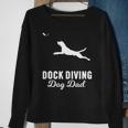 Dog Jumping Dock Diving Dog Dad Sweatshirt Gifts for Old Women