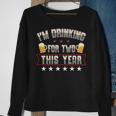Drinking For Two 4Th Of July Pregnancy Announcement Sweatshirt Gifts for Old Women