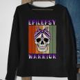 Epilepsy Warrior Skull Women Vintage Purple Ribbon Epilepsy Epilepsy Awareness Sweatshirt Gifts for Old Women