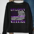 Epilepsy Warrior Usa Flag United States Flag Epilepsy Epilepsy Awareness Sweatshirt Gifts for Old Women