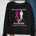 Every Disability Is Visible Eosinophilic Disease Awareness Pink Ribbon Eosinophilic Disease Eosinophilic Disease Awareness Sweatshirt Gifts for Old Women