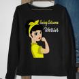 Ewings Sarcoma Warrior Strong Women Yellow Women Ewings Sarcoma Ewings Sarcoma Awareness Sweatshirt Gifts for Old Women