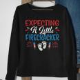 Expecting A Little Firecracker 4Th Of July Pregnancy Baby Sweatshirt Gifts for Old Women