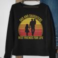 Father Grandpa Dad And Daughters Best Friends For Life Vintage137 Family Dad Sweatshirt Gifts for Old Women