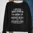 Fathers Day Dad Daughter Matching Father Of 3 Girls Sweatshirt Gifts for Old Women