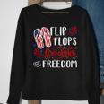 Flip Flops Fireworks And Freedom 4Th Of July V2 Sweatshirt Gifts for Old Women