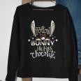 Follow The Bunny He Has Chocolate Sweatshirt Gifts for Old Women