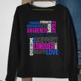 Foster Care Awareness Adoption Related Blue Ribbon Sweatshirt Gifts for Old Women