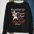 Friends Dont Let Friends Fight Multiple Sclerosis Alone Unicorn Orange Ribbon Multiple Sclerosis Multiple Sclerosis Awareness Sweatshirt Gifts for Old Women