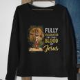 Fully Vaccinated By The Blood Of Jesus Cross Faith Christian V2 Sweatshirt Gifts for Old Women