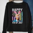 Funny Biden Happy 4Th Of July Confused Easter Biden Bunny Sweatshirt Gifts for Old Women