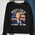 Funny Biden Merry 4Th Of You Know The Thing Anti Biden Sweatshirt Gifts for Old Women