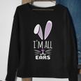 Funny Cute Pastel Purple Bunny Im All Ears Rabbit Happy Easter Day Gift For Girls Women Mom Mommy Family Birthday Holiday Christmas Sweatshirt Gifts for Old Women