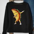 Funny Dabbing Taco Cinco De May Mexican Food Sweatshirt Gifts for Old Women