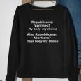 Funny Pro Choice Vaccines My Body My Choice Sweatshirt Gifts for Old Women