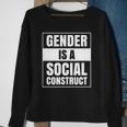 Gender Is A Social Construct Agender Bigender Trans Pronouns Sweatshirt Gifts for Old Women
