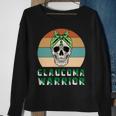 Glaucoma Warrior Skull Women Vintage Green Ribbon Glaucoma Glaucoma Awareness V2 Sweatshirt Gifts for Old Women