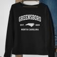 Greensboro North Carolina Nc Vintage State Athletic Style Sweatshirt Gifts for Old Women