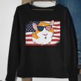 Guinea Pig Dad & Mom American Flag 4Th Of July Usa Funny Sweatshirt Gifts for Old Women