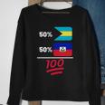 Haitian Plus Bahamian Mix Flag Heritage Sweatshirt Gifts for Old Women