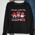 Hanging With My Gnomies Cute Patriotic 4Th Of July Gnome Sweatshirt Gifts for Old Women
