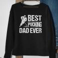 Hockey Player Best Pucking Dad Ever Hockey Father Hockey Pun Sweatshirt Gifts for Old Women