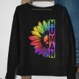 Human Sunflower Lgbt Tie Dye Flag Gay Pride Proud Lgbtq Sweatshirt Gifts for Old Women