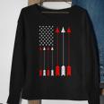 Hunting Archer American Flag Bowhunting Hunter Men  V2 Sweatshirt Gifts for Old Women