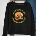 I Love Cheeseburgers Lover Gift Sweatshirt Gifts for Old Women
