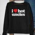 I Love Hot Uncles Funny 80S Vintage Minimalist Heart Sweatshirt Gifts for Old Women