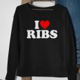 I Love Ribs I Heart Ribs Food Lover Sweatshirt Gifts for Old Women