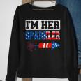 Im Her Sparkler 4Th Of July American Pride Matching Couple Sweatshirt Gifts for Old Women