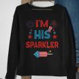Im His Sparkler 4Th Of July Fireworks Matching Couples Sweatshirt Gifts for Old Women