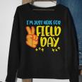 Im Just Here For Day Field Peace Sign Funny Boys Girls Kids Sweatshirt Gifts for Old Women