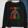 Juneteenth June 19Th 1865 Juneteenth Black Freedom Day Flag Sweatshirt Gifts for Old Women