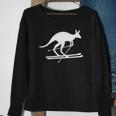 Kangaroo Skiing Fun Winter Sports Australia Travel Gift Sweatshirt Gifts for Old Women