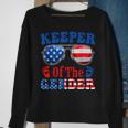 Keeper Of The Gender 4Th Of July Baby Gender Reveal Sweatshirt Gifts for Old Women