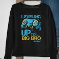 Leveling Up To Big Bro Again Gaming Lovers Vintage Sweatshirt Gifts for Old Women