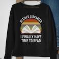 Librarian Retirement Funny Library Books Lovers Vintage Gift Sweatshirt Gifts for Old Women