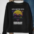 Life Is Better With German Shepherds Sweatshirt Gifts for Old Women