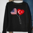 Loving Usa Turkey Flag Heart Turkish 13 Shirt Sweatshirt Gifts for Old Women