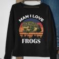 Man I Love Frogs Funny Retro Frog Sweatshirt Gifts for Old Women