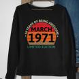 March 1971 50 Years Old Retro Vintage 50Th Birthday Sweatshirt Gifts for Old Women