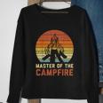 Master Of The Campfire Sunset Retro Bonfire Camping Camper Sweatshirt Gifts for Old Women