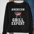 Mens American Grill Expert Dad Fathers Day Bbq 4Th Of July Sweatshirt Gifts for Old Women